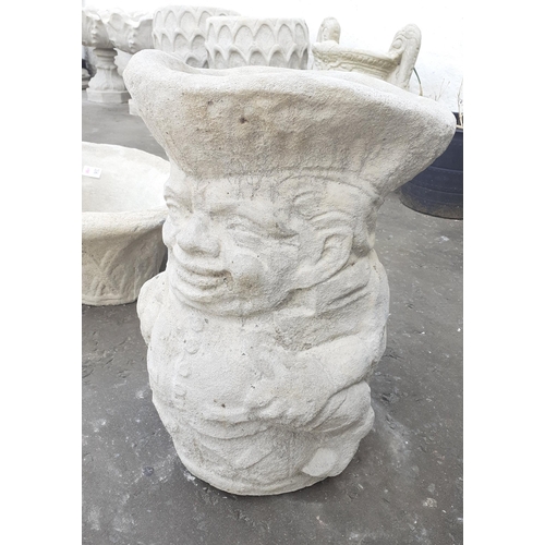 413 - A Toby Jug deep planter or umbrella stand. Dimensions- 43cm tall, 28.8cm long, approx.#432