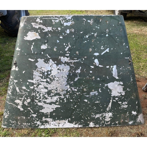 419 - A LANDY BONNET! An old Series ll LANDROVER aluminium bonnet / 137cm width  x 92 approx#438