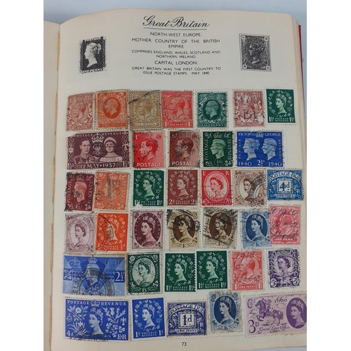 62 - A small NELSON c1950's Stamp Album 'For The Stamps of The World' to include most commonwealth countr... 