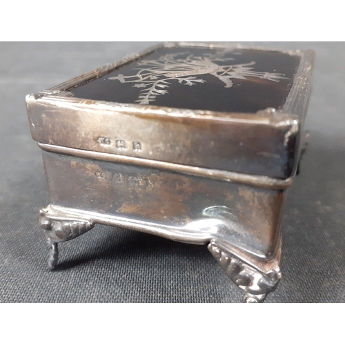 76 - Two Sterling Silver Jewellery / Ring / Trinket boxes. The first Heart shaped with a satin interior h... 