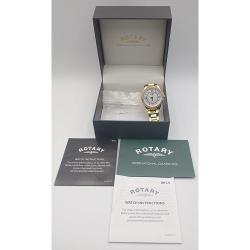 88 - A quality ladies ROTARY wristwatch complete with a ring of bling white decorative stones surrounding... 