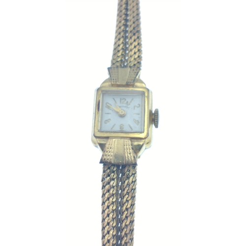 89 - Yellow metal ladies COCKTAIL STYLE wrist watch#100