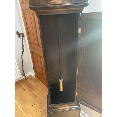 96 - A c1930's Grandfather clock by Hamilton and Inches of Edinburgh with original winder key - dimension... 