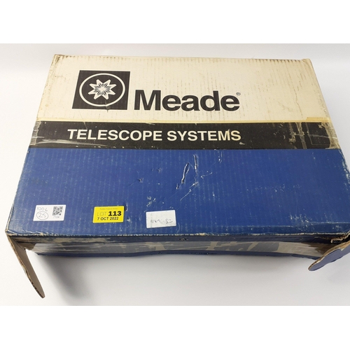 113 - MEADE TELESCOPE SYSTEMS box of parts as shown in the images#100