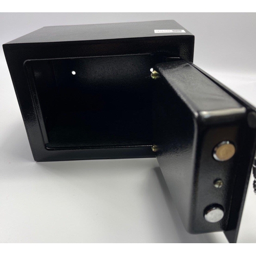 115 - A small personal metal discrete secure safe with 2 keys dimensions 23cm width x 17cm depth x 17cm he... 