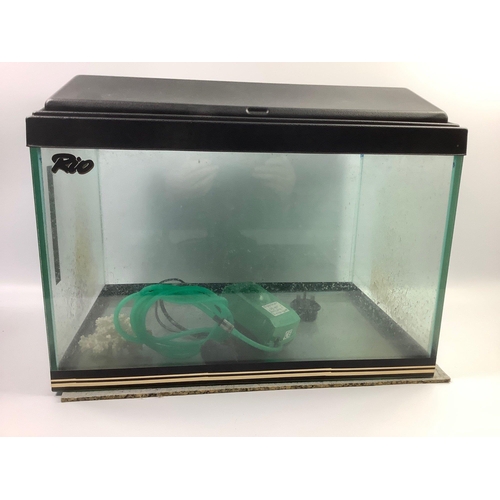 152 - A RIO fish tank with an air pump measuring 46x31x30cm approx#137