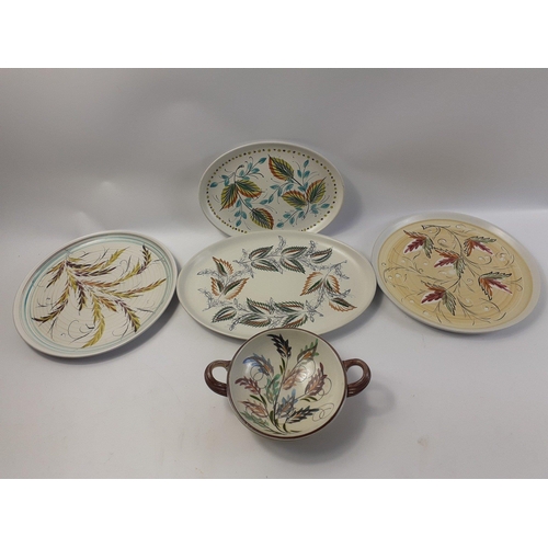 19 - An interesting small  DENBY stoneware lot to include an oval dish 32cm approx and another at 25cm ap... 