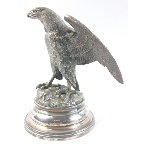 233 - A stunning silver plated EAGLE INKWELL by JAMES DEAKIN & SONS Sheffield.    Superbly well modell... 