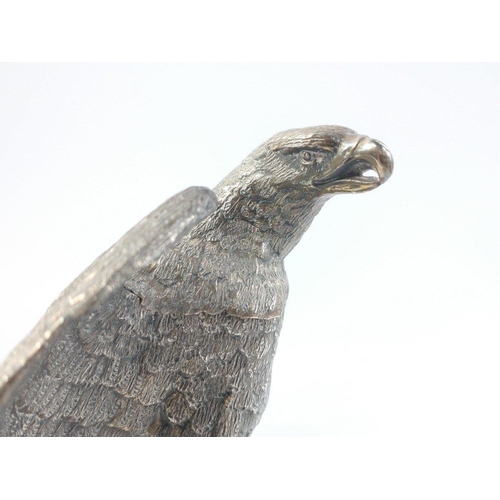 233 - A stunning silver plated EAGLE INKWELL by JAMES DEAKIN & SONS Sheffield.    Superbly well modell... 