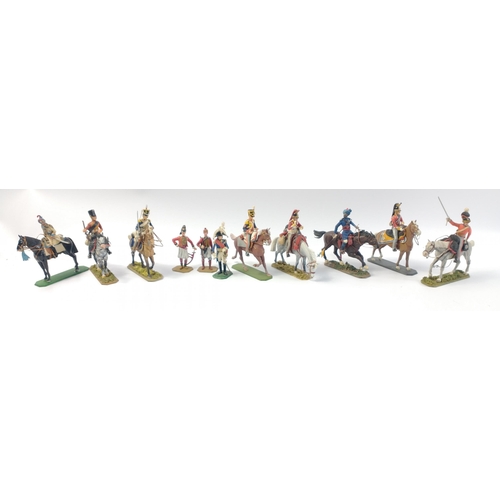 244 - 8 x diorama of French HISTOREX branded finished plastic hand painted mounted French and European lan... 