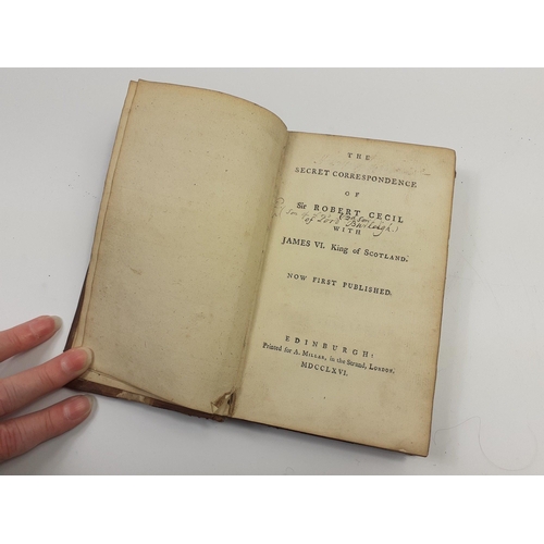 251 - A rare first edition of The Secret Correspondence of Sir Robert Cecil with James VI. King of Scotlan... 