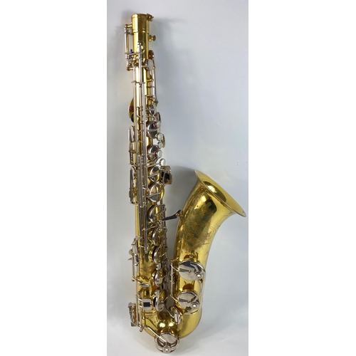 33 - A FABULOUS ELKHART saxophone in its original case and nice quality, complete with makers stamp on th... 