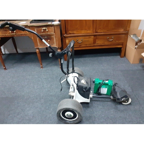 344 - An electric golf trolley by POWAKADDY - in good working condition complete with active battery and c... 