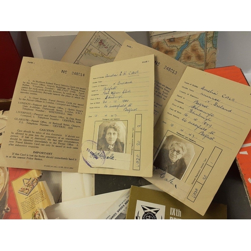 378 - A large quantity of assorted ephemera to include photos, receipts, advertising, map pages and much e... 