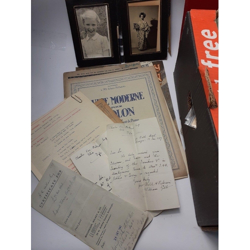 378 - A large quantity of assorted ephemera to include photos, receipts, advertising, map pages and much e... 