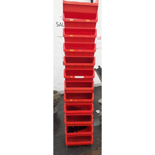 392 - Solve your storage needs with these bins - 12 bins at 41cmWx36cmDx18cmH, all stackable#369