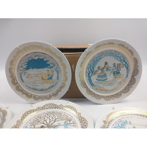 52 - A set of six SPODE CHRISTMAS PASTIMES decorative plates#47