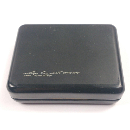 102 - A small lacquered keepsake box 9x6.5x3cm, with a ballerina decoration#102