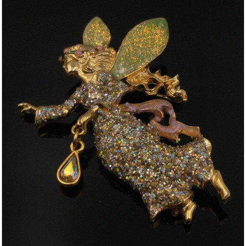 117 - FAIRY POWER! A KIRKS FOLLY gold plated fairy with gossamer wings approx 6cm long#117