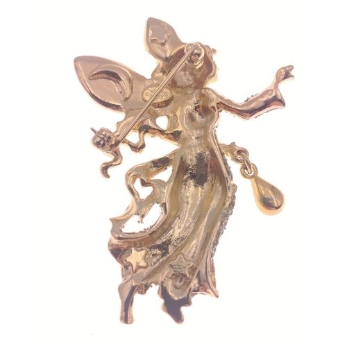 117 - FAIRY POWER! A KIRKS FOLLY gold plated fairy with gossamer wings approx 6cm long#117