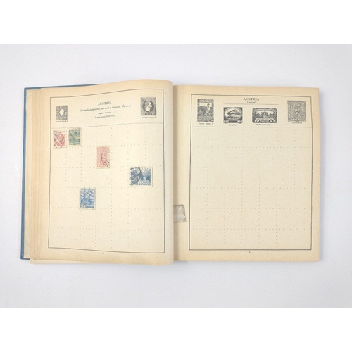 157 - A vintage 23rd edition STRAND STAMP ALBUM dated 1907 with several stamps contained inside from count... 