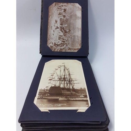 159 - A super album of postcards relating to inter war Royal Naval interest, some appear to be unique.  Ra... 