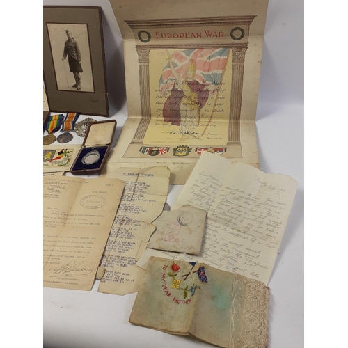 180 - A superb and poignant WW1 group of medals, death plaque and ephemera relating to a Scottish ARGYLL &... 