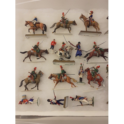 181 - A collection of AIRFIX, HISTOREX mainly Cavalry painted figures from various historical eras. Mainly... 