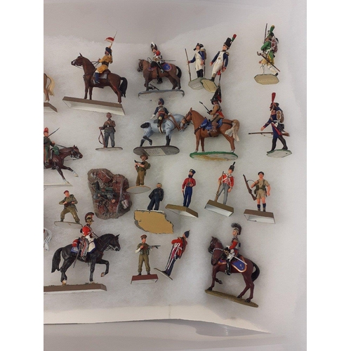 181 - A collection of AIRFIX, HISTOREX mainly Cavalry painted figures from various historical eras. Mainly... 