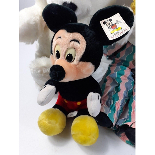 261 - Three stuffed toys to include a MICKEY MOUSE from the early days of Euro Disney.#261