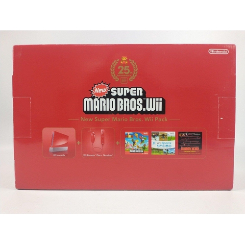 459 - Nintendo Wii Super Mario Bros 25th anniversary limited edition red console boxed with accessories.#4... 