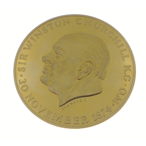 50 - GOLD MEDALLION SET Sir Winston Churchill `This Was Their Finest Hour' 1965 18ct Gold Commemorative T... 