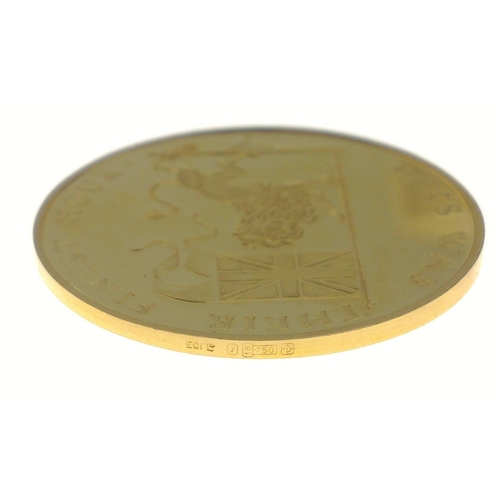 50 - GOLD MEDALLION SET Sir Winston Churchill `This Was Their Finest Hour' 1965 18ct Gold Commemorative T... 