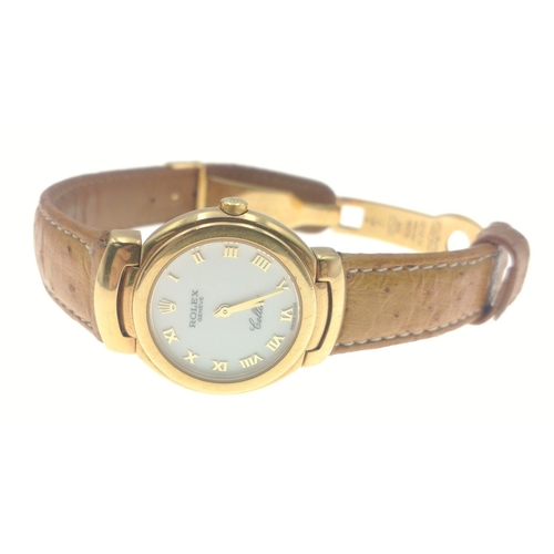 51 - OUTSTANDING! ROLEX Geneve CELLINI ladies 750 stamped yellow gold wrist watch watch with Rolex 750 st... 