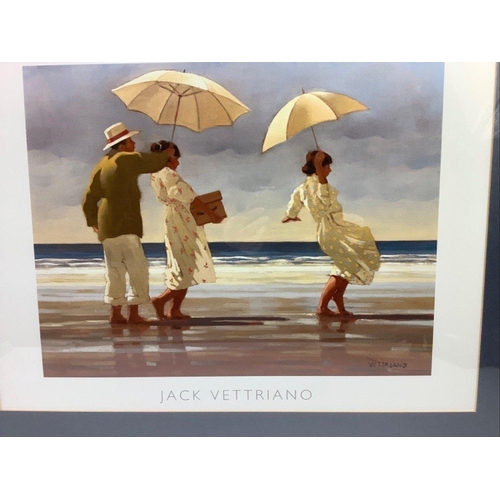 1 - Two prints by JACK VETTRIANO to include 'The Picnic Party' (frame size 68x57cm approx) and 'The Sing... 