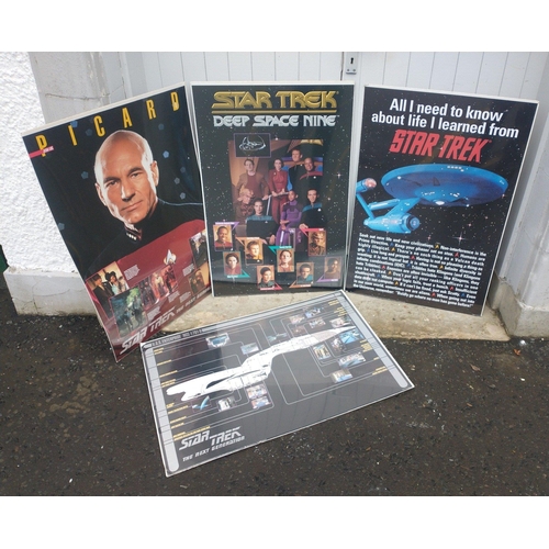 103 - Four STAR TREK posters, still sealed, each 24