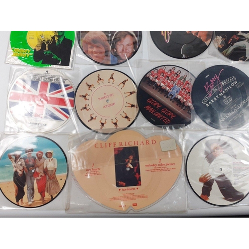 22 - An attractive collection of 17 picture disc singles to include, Spandau Ballet, Elton John, Queen, C... 