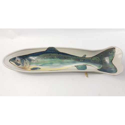 271 - For the one that didn't get away -  a super large HIGHLAND STONEWARE salmon dish 63cm long, can be u... 