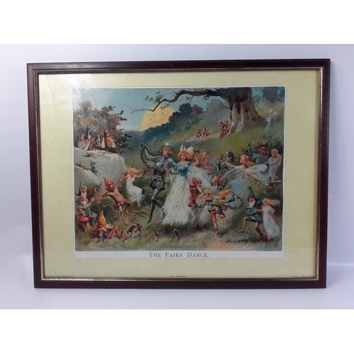 281 - THE FAIRY DANCE, an attractive and colourful print of a super scene with dancing fairies and allegor... 