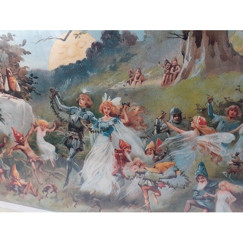 281 - THE FAIRY DANCE, an attractive and colourful print of a super scene with dancing fairies and allegor... 