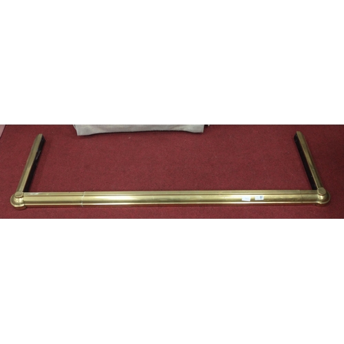 389 - A brass FIRE FENDER 150cm long and 44cm deep#389