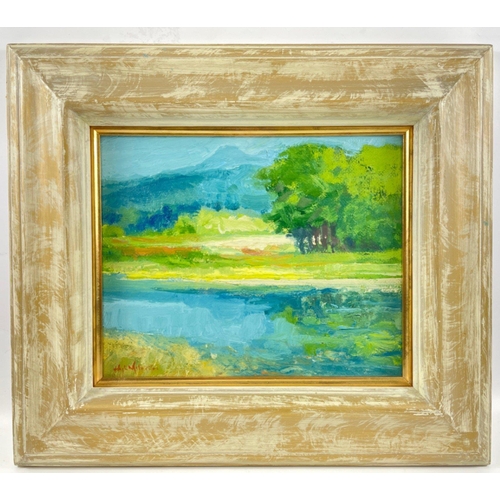 66 - HUGH McINTYRE Framed oil on board 'River Smith Tunroon Doon' 10 x 12