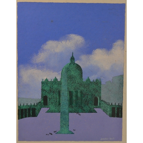 68 - JONATHON ROUTH 'St Peter's Square' acrylic on board 45cm x 35cm#68