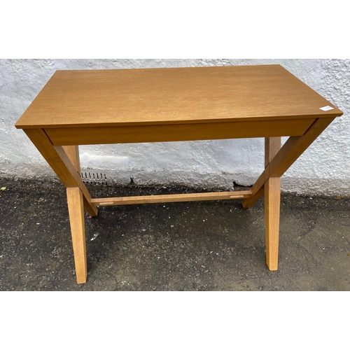 96 - Small John Lewis computer or work station desk - nice quality with pull-out drawer - dimensions 90cm... 