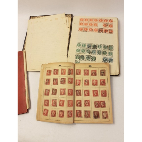 118 - STAMP COLLECTION  An older collated collection of PENNY REDS and other used Victorian stamps hinged ... 