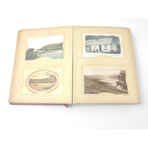 120 - An antique PEEBLES AND SCOTTISH BORDERS postcard album, predominantly Peebles and Peebles area.#120... 