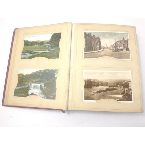 120 - An antique PEEBLES AND SCOTTISH BORDERS postcard album, predominantly Peebles and Peebles area.#120... 