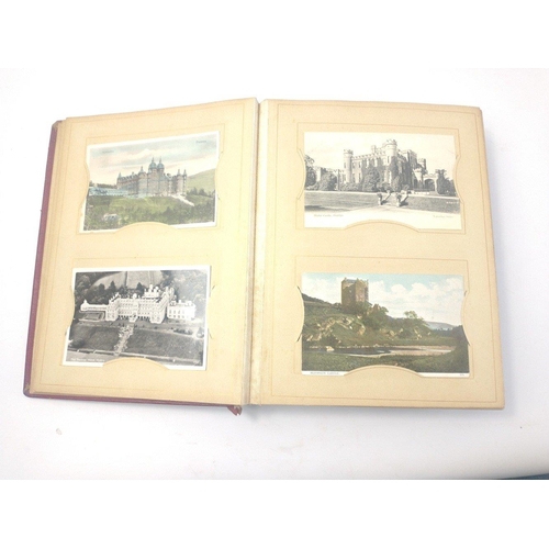 120 - An antique PEEBLES AND SCOTTISH BORDERS postcard album, predominantly Peebles and Peebles area.#120... 