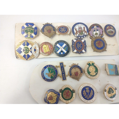 126 - A collection of 23 Scottish bowling club badges some dating from the 1930s#126