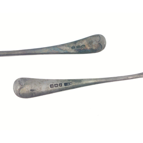 167 - A SILVER AND SILVER PLATED SPOONS, to include a white metal sugar-sifting spoon and an antique silve... 